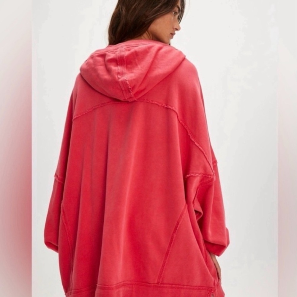 NWT Free People We the Free Pink Hoodie Size Medium - Picture 3 of 5
